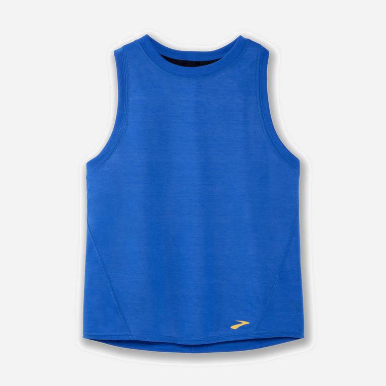 Brooks Distance Israel - Women's Running Tank Top - Blue Bolt (08794-HFDJ)